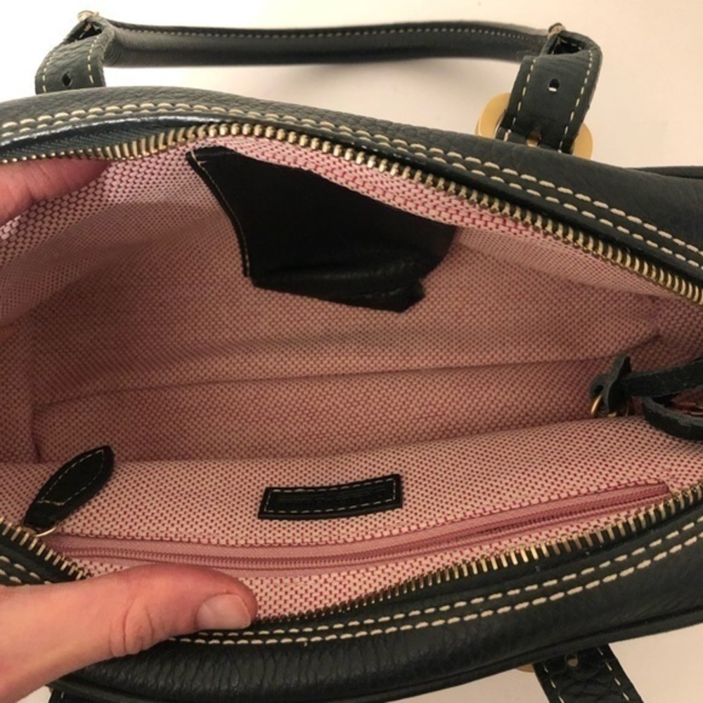 DOONEY & BOURKE green leather mini duffle … - Picture 9 of 10